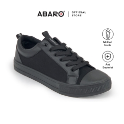 Black School Shoes ABARO 7801 Canvas Secondary Unisex